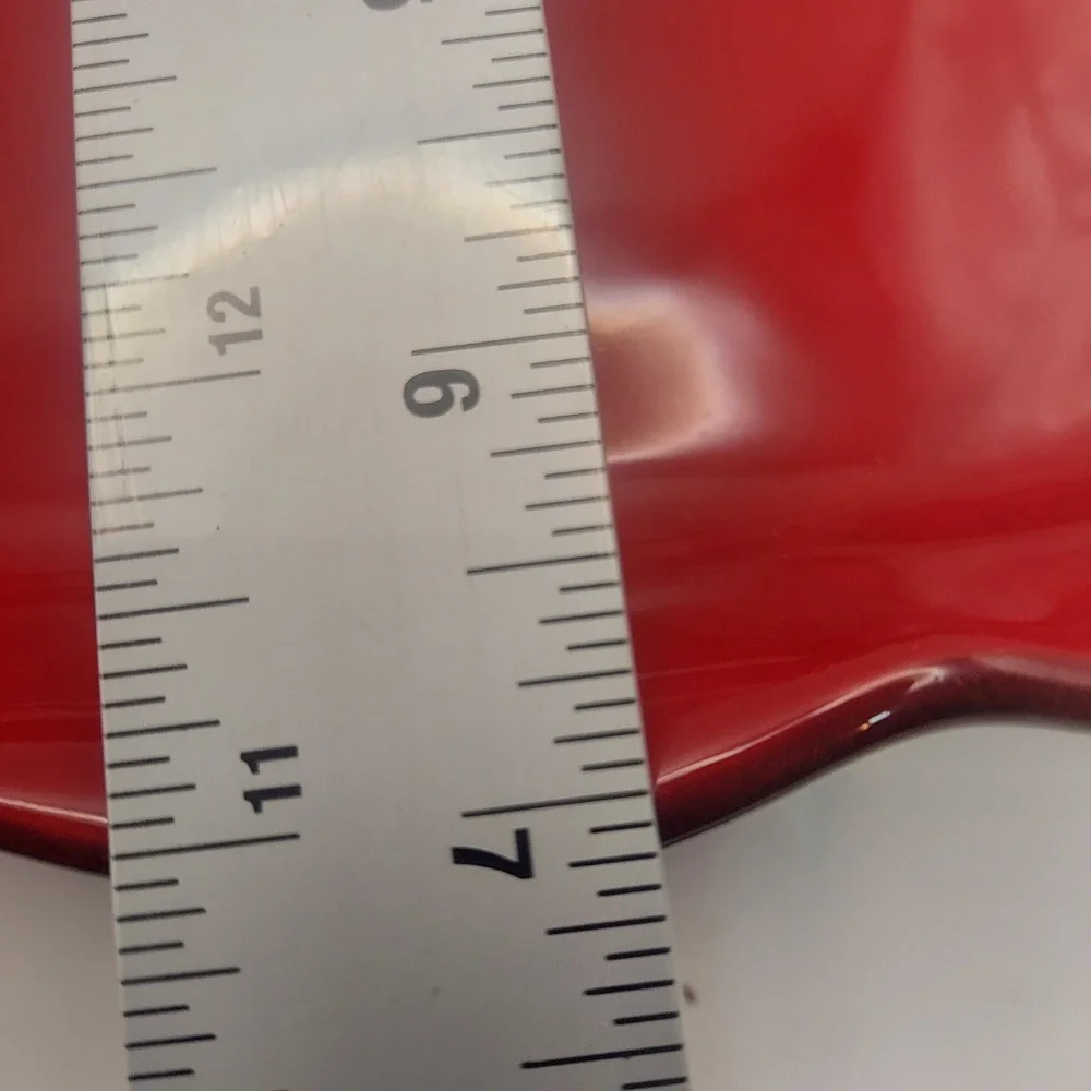 De Silva Red Ceramic Baking Dish‎ Made in Italy Scalloped Edge